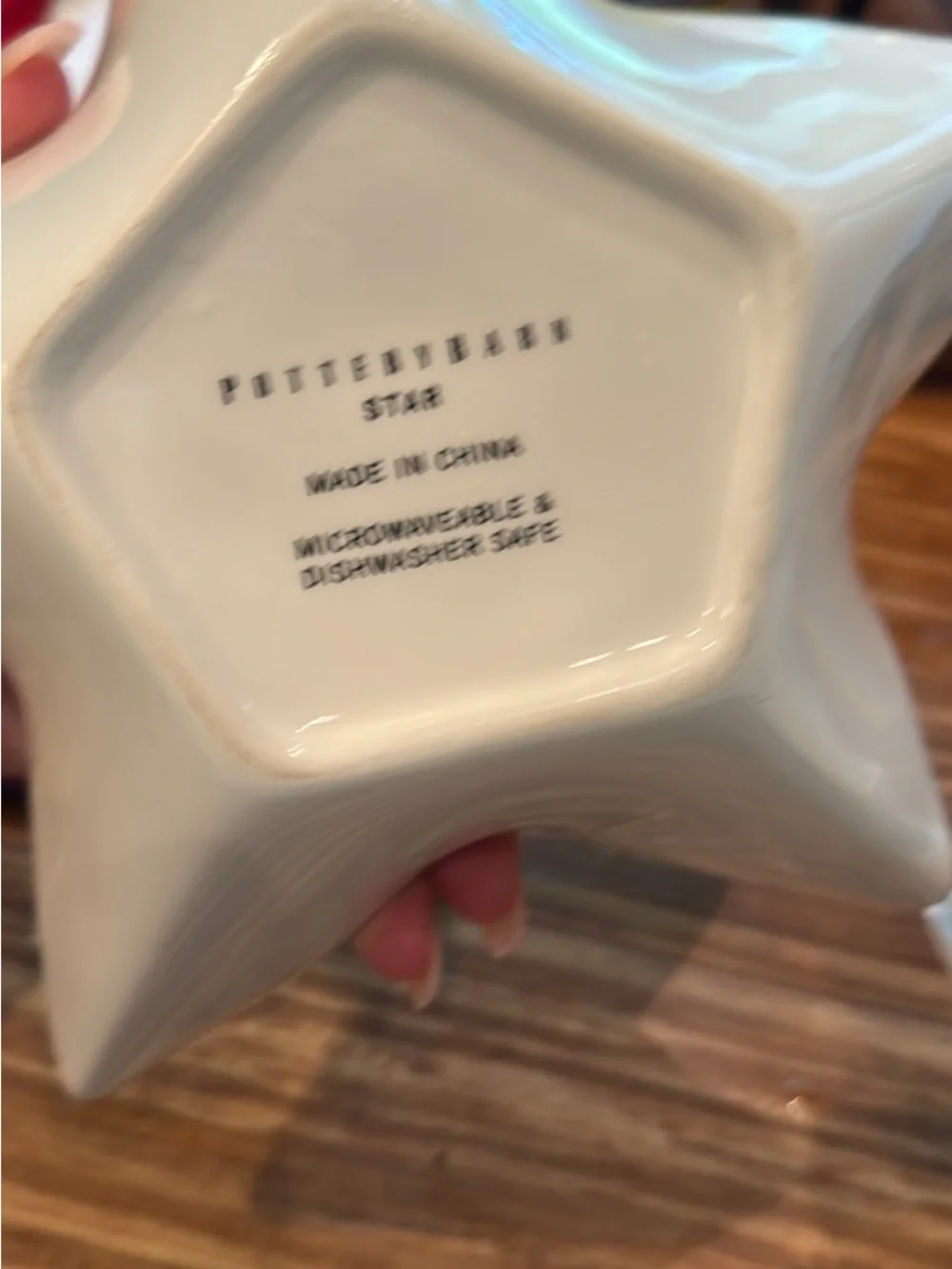 Pottery Barn Cream Star-Shaped Ceramic Bowl
